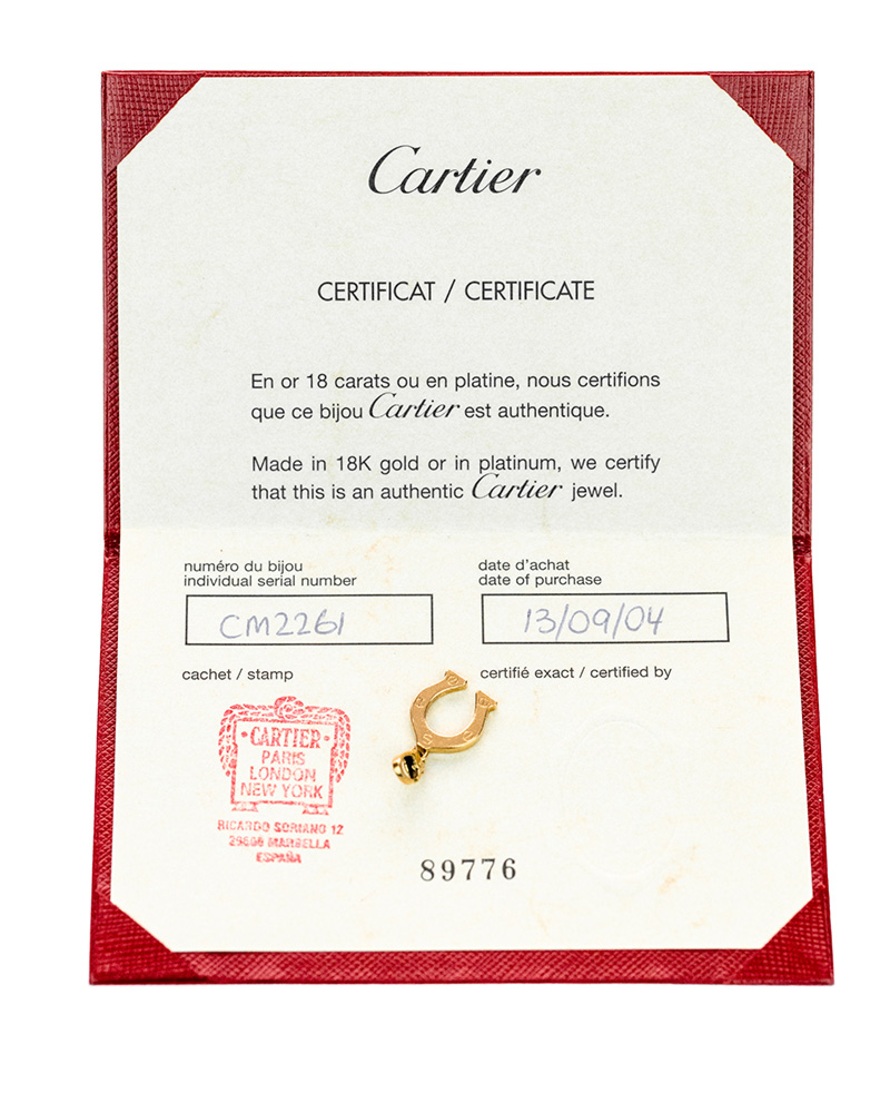 Cartier Certificat 18 carat